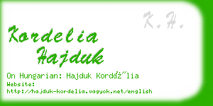 kordelia hajduk business card